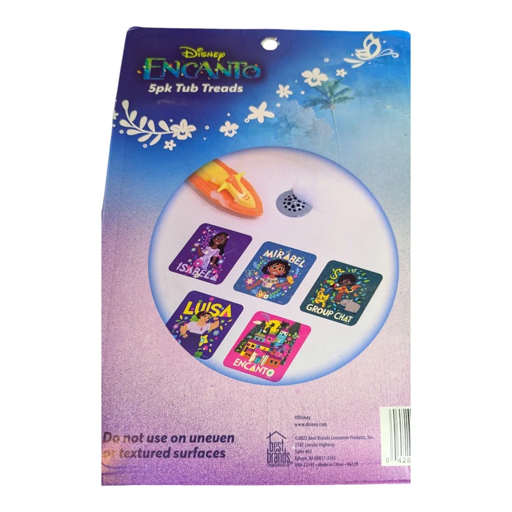 Disney's Encanto 5 Pk Kids Tub Treads Brand New Factory Sealed